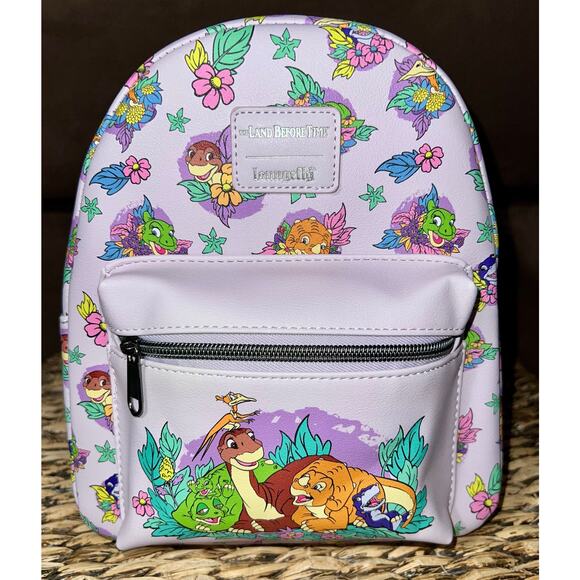 Loungefly The Land Before Time Dinosaurs Floral Mini Backpack - Picture 1 of 5